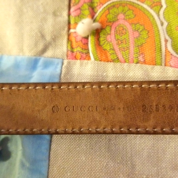 GG Supreme Monogram Gucci Leather Butterfly Belt Small Adult Lg Child Brown/Pink - Picture 10 of 16